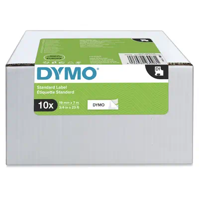 DYMO D1 étiquettes autocollantes authentiques | impression en noir sur fond blanc | 19mm x 7 m | pou - Dymo - Ruban - visuel 8