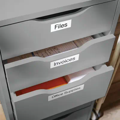 DYMO D1 étiquettes autocollantes authentiques | impression en noir sur fond blanc | 19mm x 7 m | pou - Dymo - Ruban - visuel 5