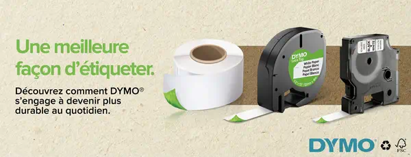 D1 - Durable Étiquettes - Noir sur blanc - 12mm x 5.5m - Dymo - Ruban - visuel 5