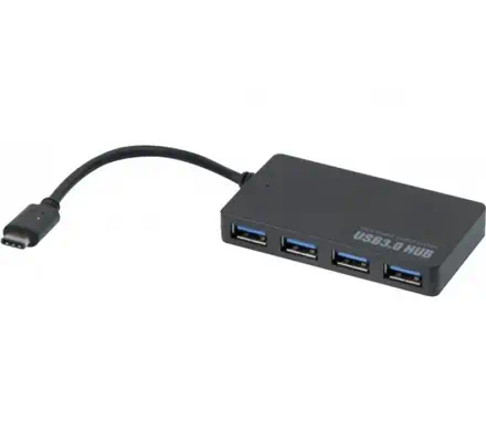 Hypertec 021308-HY hub & concentrateur USB 3.2 Gen 1 (3.1 Gen 1) Type-C 5000 Mbit/s Noir - Switchs et Hubs - visuel 1