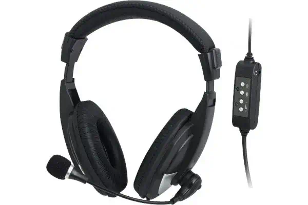 Dacomex 059821 écouteur/casque Avec fil Arceau Bureau/Centre d'appels Noir - Casque Micro - visuel 1