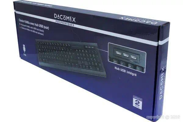 Dacomex K460U clavier Universel USB AZERTY Français Noir - Clavier - visuel 4