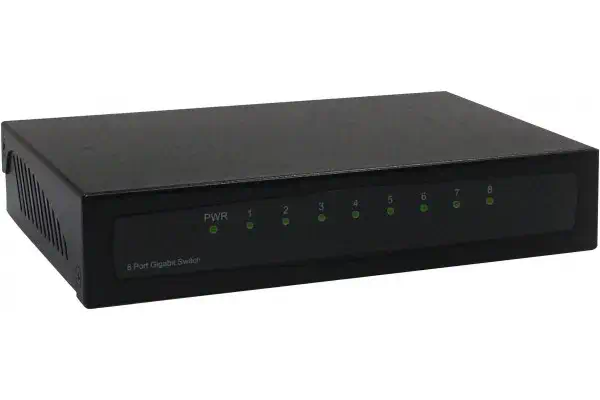 Dexlan 891008 commutateur réseau Non-géré Gigabit Ethernet (10/100/1000) Noir - Switchs et Hubs - visuel 1