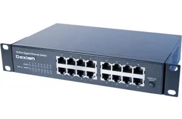 Dexlan 891016 commutateur réseau Non-géré L2 Gigabit Ethernet (10/100/1000) 1U Noir - Switchs et Hubs - visuel 6