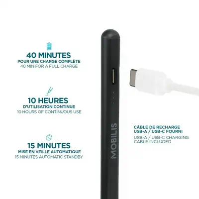 Mobilis 001090 stylet Noir - Dispositif pointage - visuel 7