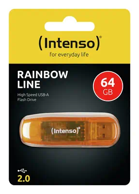 Intenso Rainbow Line lecteur USB flash 64 Go USB Type-A 2.0 Orange - Clé USB - visuel 6