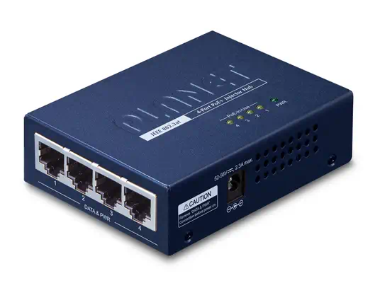 PLANET HPOE-460 Connexion Ethernet, supportant l'alimentation via ce port (PoE) Bleu - Switchs et Hubs - visuel 1