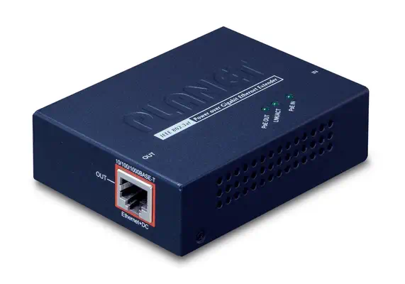 PLANET POE-E201 prolongateur réseau Émetteur et récepteur réseau Bleu - Switchs et Hubs - visuel 1