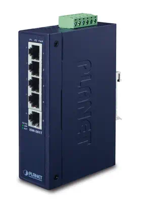 PLANET ISW-501T commutateur réseau Non-géré L2 Fast Ethernet (10/100) Bleu - Switchs et Hubs - visuel 1