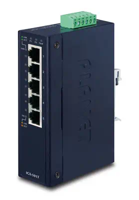 PLANET IGS-501T commutateur réseau Non-géré Gigabit Ethernet (10/100/1000) Bleu - Switchs et Hubs - visuel 1