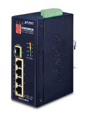 PLANET ISW-514PTF commutateur réseau Non-géré Fast Ethernet (10/100) Connexion Ethernet, supportant  - Switchs et Hubs - visuel 1