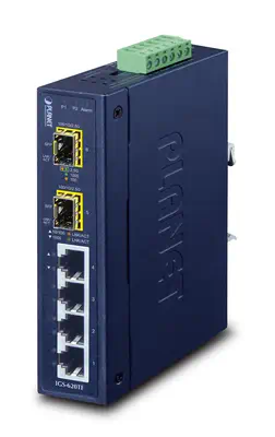 PLANET IGS-620TF commutateur réseau Non-géré Gigabit Ethernet (10/100/1000) Bleu - Switchs et Hubs - visuel 1