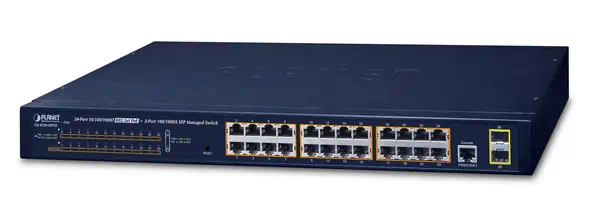PLANET GS-4210-24P2S commutateur réseau Géré L2/L4 Gigabit Ethernet (10/100/1000) Connexion Ethernet - Switchs et Hubs - visuel 1