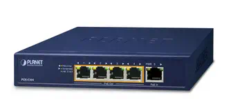 PLANET POE-E304 prolongateur réseau Émetteur et récepteur réseau Bleu 10, 100, 1000 Mbit/s garantie
