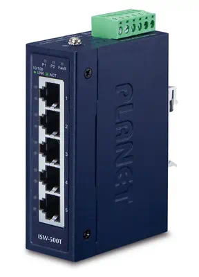 PLANET ISW-500T commutateur réseau Non-géré Fast Ethernet (10/100) Bleu - Switchs et Hubs - visuel 1