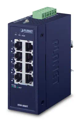 PLANET ISW-800T commutateur réseau Non-géré L2 Fast Ethernet (10/100) Bleu - Switchs et Hubs - visuel 1