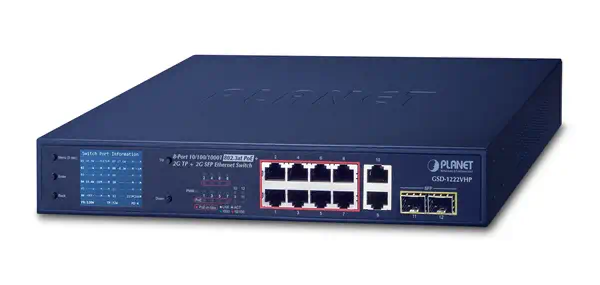 PLANET GSD-1222VHP commutateur réseau Non-géré Gigabit Ethernet (10/100/1000) Connexion Ethernet, su - Switchs et Hubs - visuel 1