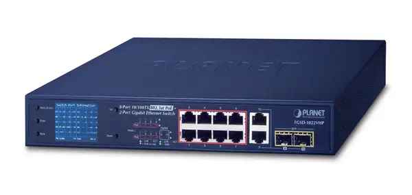 PLANET FGSD-1022VHP commutateur réseau Non-géré L2 Fast Ethernet (10/100) Connexion Ethernet, suppor - Switchs et Hubs - visuel 1