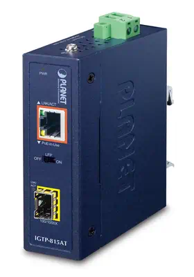 PLANET IGTP-815AT convertisseur de support réseau 1000 Mbit/s Bleu - Switchs et Hubs - visuel 1