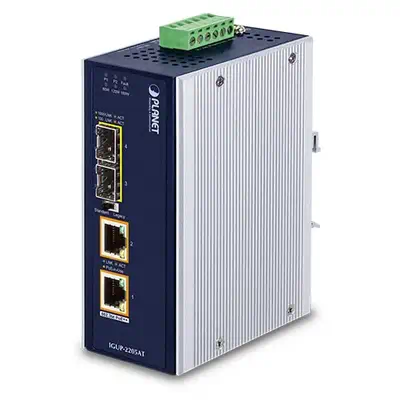 PLANET IGUP-2205AT convertisseur de support réseau 1000 Mbit/s Multimode, Monomode Bleu - Switchs et Hubs - visuel 1