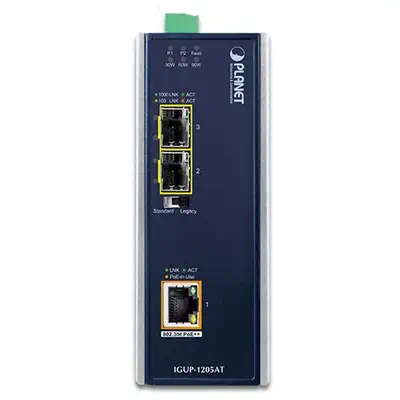 PLANET IGUP-1205AT convertisseur de support réseau 1000 Mbit/s Multimode, Monomode Bleu - Switchs et Hubs - visuel 2