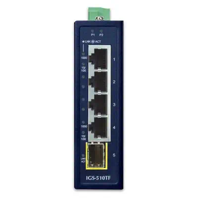 PLANET IGS-510TF commutateur réseau Non-géré Gigabit Ethernet (10/100/1000) Bleu - Switchs et Hubs - visuel 2