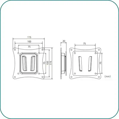 Aavara EL1010 support pour téléviseur 61 cm (24") Noir - Kits de support plafond - visuel 2