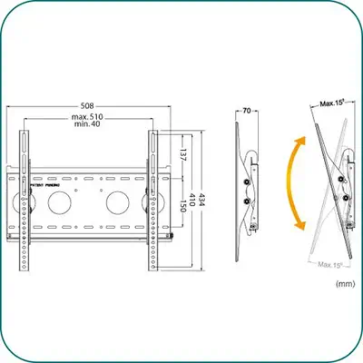 Aavara EE5040 support d'écran plat pour bureau 132,1 cm (52") Noir - Kits de support plafond - visuel 3