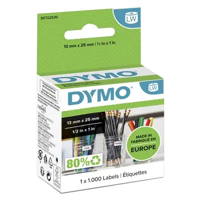 DYMO LW petites étiquettes autocollantes authentiques polyvalentes | 13 mm x 25 mm | rouleau de 1000 - Dymo - Ruban - visuel 4
