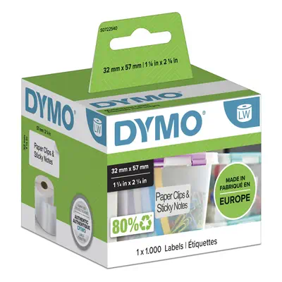 DYMO LW étiquettes autocollantes authentiques polyvalentes | 57 mm x 32 mm | rouleau de 1 000 étique - Dymo - Ruban - visuel 4