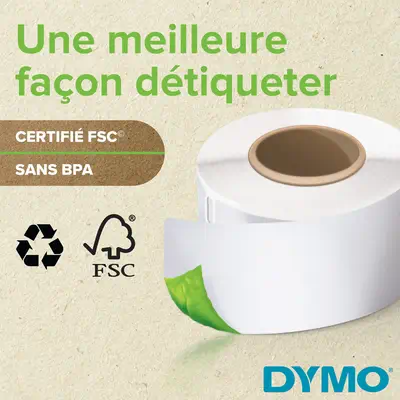 DYMO LW étiquettes autocollantes authentiques de retour/polyvalentes | 19 mm x 51 mm | rouleau de 50 - Dymo - Ruban - visuel 2