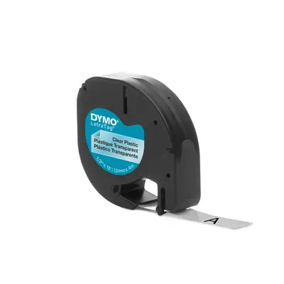 DYMO LetraTag Étiquettes en Plastique Authentique | 12 mm x 4 m | Noir sur Transparent | Étiquettes  - Dymo - Ruban - visuel 10