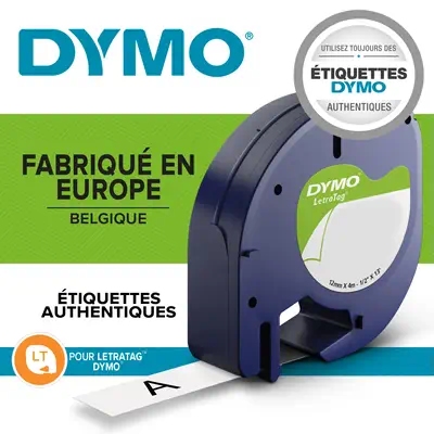DYMO LetraTag® étiquettes thermocollantes - 12mm x 2m - Dymo - Ruban - visuel 8