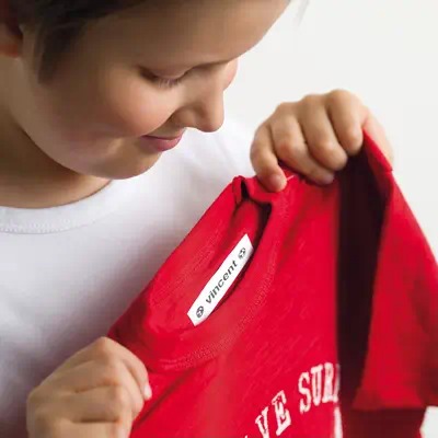 DYMO LetraTag Étiquettes Autocollantes pour Vêtements Authentique | 12 mm x 2 m | impression en noir - Dymo - Ruban - visuel 6