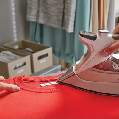 DYMO LetraTag Étiquettes Autocollantes pour Vêtements Authentique | 12 mm x 2 m | impression en noir - Dymo - Ruban - visuel 2