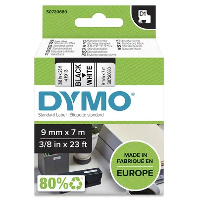 DYMO D1 étiquettes autocollantes authentiques | 9 mm x 7 m | impression en noir sur fond blanc | pou - Dymo - Ruban - visuel 5