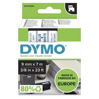 DYMO D1 étiquettes autocollantes authentiques de hautes performances en polyester | 9mm x 7m | impre - Dymo - Ruban - visuel 4