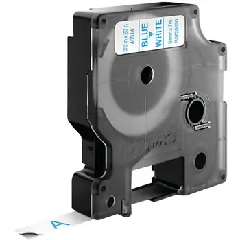 D1 - Standard Étiquettes - Bleu sur blanc - 9mm x 7m comparaison