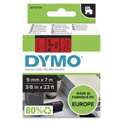 DYMO D1 étiquettes autocollantes authentiques | rouleau de 9 mm x 7 m | impression en noir sur fond  - Dymo - Ruban - visuel 4