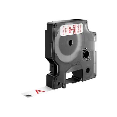 D1 - Standard Étiquettes - Rouge sur blanc - 12mm x 7m - Dymo - Ruban - visuel 1