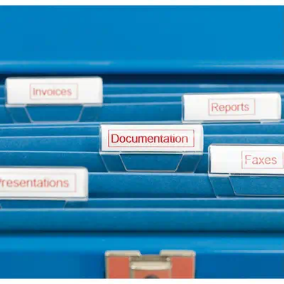 DYMO D1 étiquettes autocollantes authentiques | rouleau de 12 mm x 7 m | impression en rouge sur fon - Dymo - Ruban - visuel 7