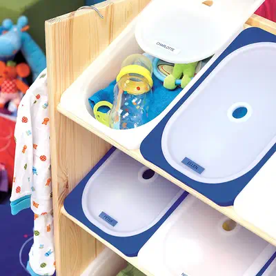 DYMO D1 étiquettes autocollantes authentiques | rouleau 9 mm x 7 m | impression en noir sur fond ble - Dymo - Ruban - visuel 10