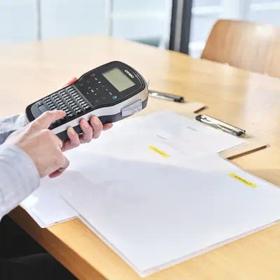 DYMO D1 étiquettes autocollantes authentiques | impression en noir sur fond jaune | 12 mm x 7 m | po - Dymo - Ruban - visuel 8