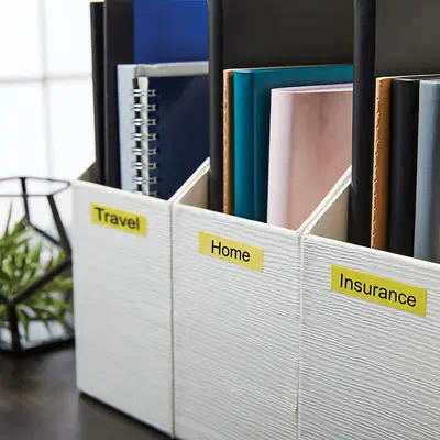 DYMO D1 étiquettes autocollantes authentiques | impression en noir sur fond jaune | 12 mm x 7 m | po - Dymo - Ruban - visuel 5