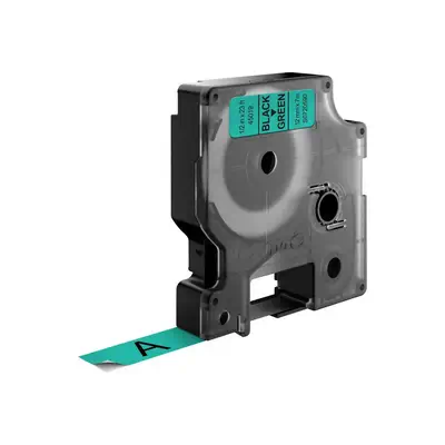 D1 - Standard Étiquettes - Noir sur vert - 12mm x 7m - Dymo - Ruban - visuel 1