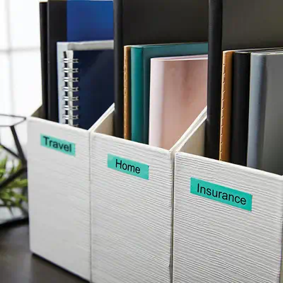 DYMO D1 étiquettes autocollantes authentiques | rouleau de 12 mm x 7 m | impression en vert sur fond - Dymo - Ruban - visuel 5