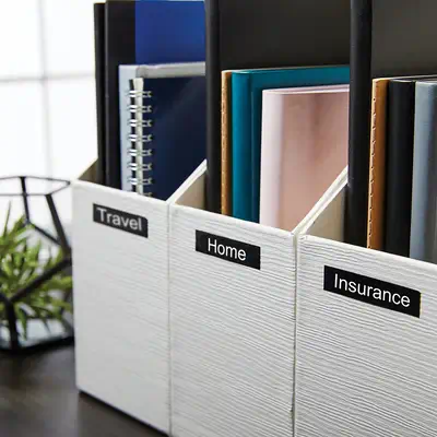 DYMO D1 étiquettes autocollantes authentiques | impression en blanc sur fond noir | 12 mm x 7 m | po - Dymo - Ruban - visuel 6