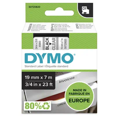 DYMO D1 étiquettes autocollantes authentiques de hautes performances en polyester | 19mm x 7m | 19mm - Dymo - Ruban - visuel 4