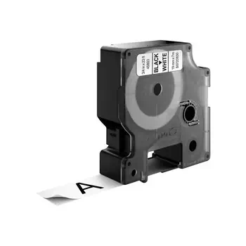 Livraison gratuite D1 - Standard Étiquettes - Noir sur blanc - 19mm x 7m