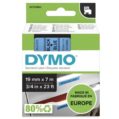 DYMO D1 étiquettes autocollantes authentiques | rouleau de 12 mm x 7 m | impression en noir sur fond - Dymo - Ruban - visuel 4